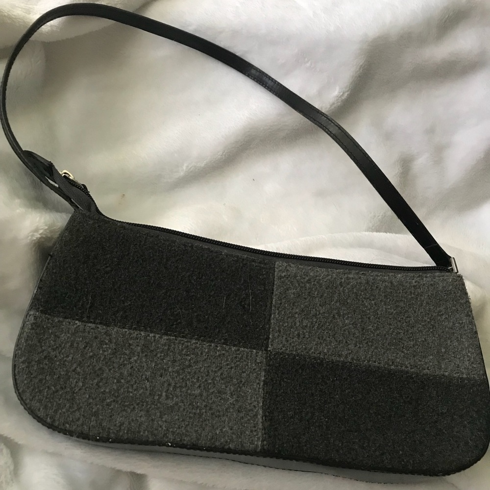 Black And Grey Patchwork Baguette - image 2